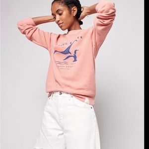 Faherty reverse beach fleece crew